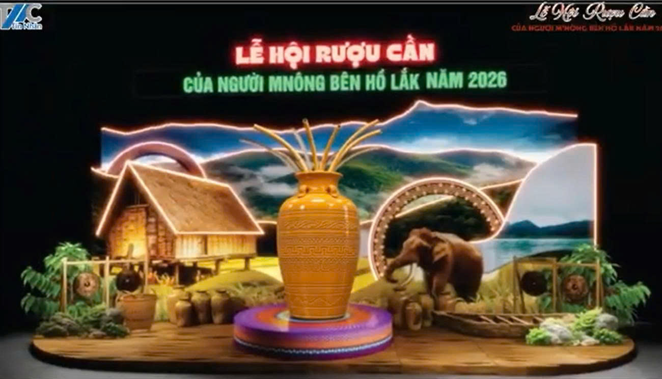 Video Lễ hội rượu cần của người Mnông bên hồ Lắk năm 2026